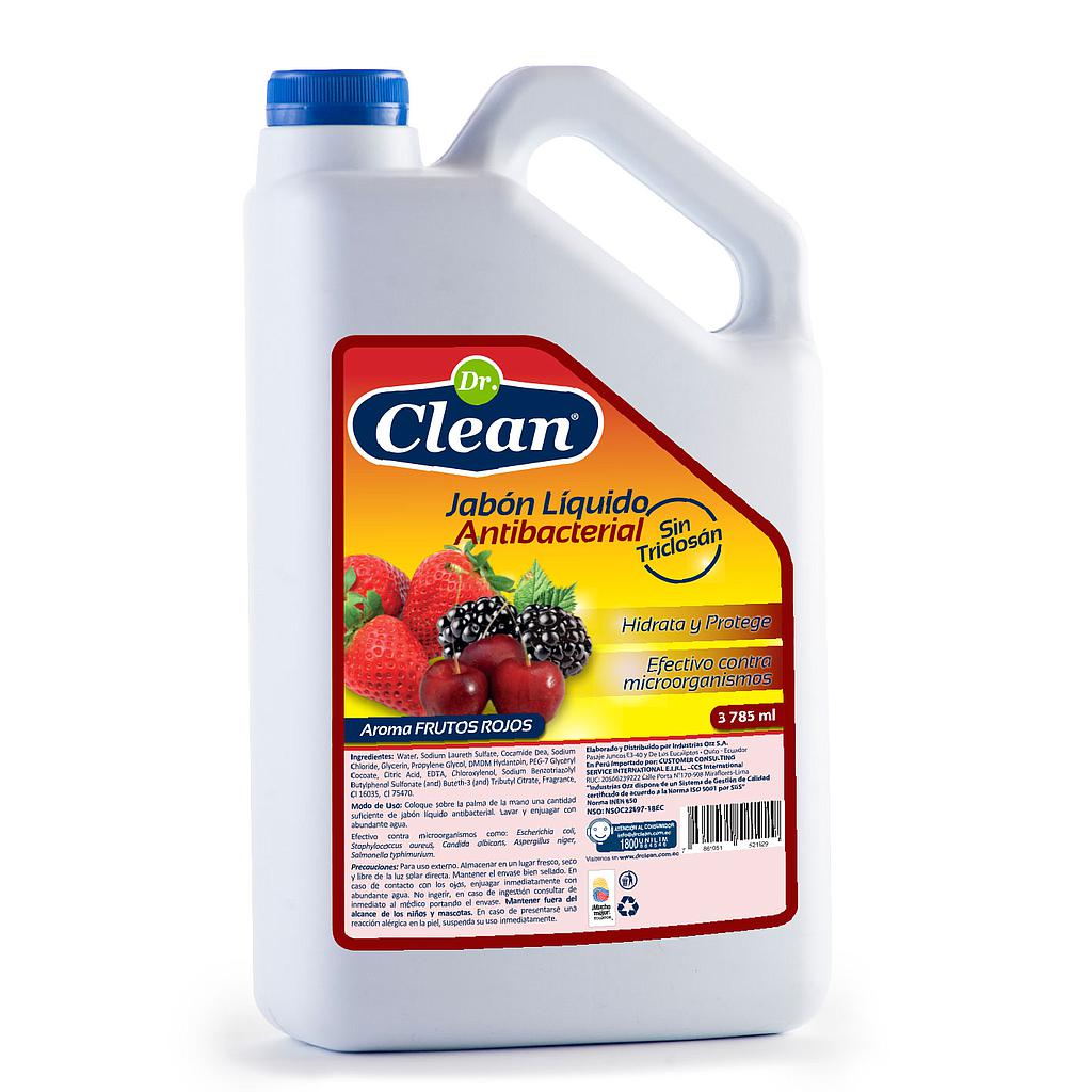 JABON LIQUIDO ANTIBACTERIAL DR CLEAN FRUTOS ROJOS GALON