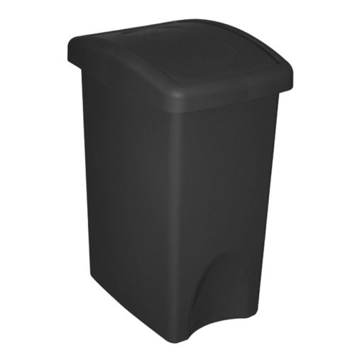 CONTENEDOR RESIDUOS TAPA VAIVEN NEGRO 35LT